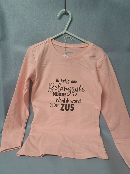 Shirt 'grote zus'